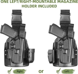 Level III G17 Drop Leg Holster,Fits G17/G19 (Gen 3-5),G22/G23/G31/G32 (Gen 3-4),G19X/G44/G45,Right Hand Holster