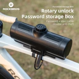 ROCKBROS Bicycle Bag Large Capacity 0.7L Password Storage Box Waterproof Top Tube Bag Anti-theft Bike Frame Bag Hard Shell Bag