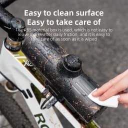 ROCKBROS Bicycle Bag Large Capacity 0.7L Password Storage Box Waterproof Top Tube Bag Anti-theft Bike Frame Bag Hard Shell Bag