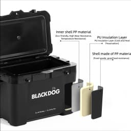 Blackdog Outdoor 26L Large Space Camping Insulated Box Refrigerator Portable Outdoor Camping Ice Block Insulated Car Ice Bucket