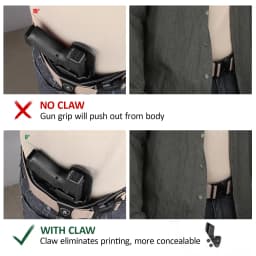 IWB Compatible with G17/19/22/23 Gen 3-5,G31/32 Gen 3-4,G19X/44/45,Concealed Carry,Leather Holster Right Hand