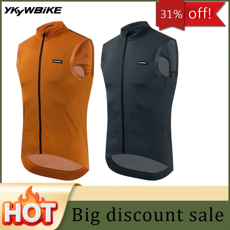 YKYWBIKE Man MTB Sleeveless Cycling Vests Sports Breathable Road Bike Clothing Cycling Gilets Vest Summer Bicycle Vest