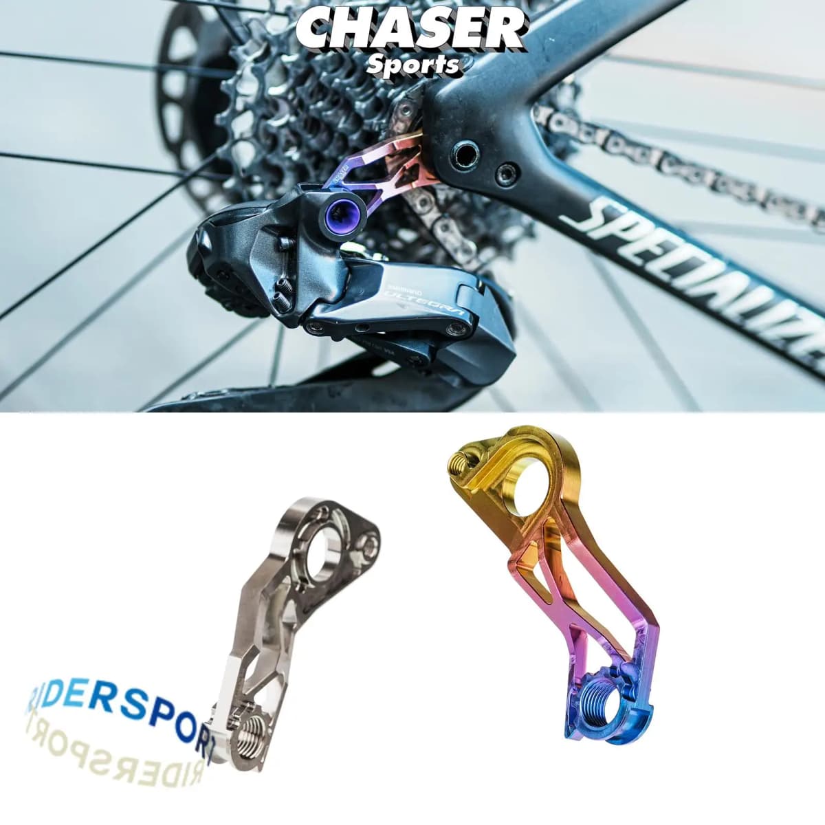 Chaser Road Bike Tail Hook Rear Derailleur Ultra-Lightweight Titanium Alloy Direct-Mount Tail Hook For SPECIALIZED For SL8/7