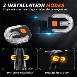 A51Q-Alarm Integrated 4Pcs Turn Signals For Bicycles With Remote Control/Waterproof Strobe Bike Tail Light Rear Light