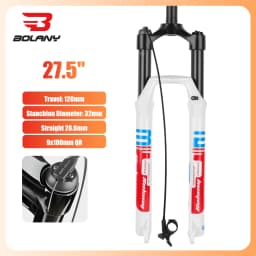 BOLANY Bike Air Fork 27.5/29inch 120mm Travel Oil Air Suspension Lightweight Magnesium Alloy Quick Release Bicycle Air Fork