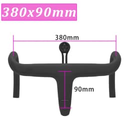 Gold UD Matte Carbon Fiber MTB Bicycle Handlebar Horizontal Handle 380/400/420mm Integrated Internal Wiring Handlebar