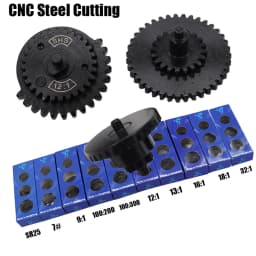 SHS CNC Steel Cutting Hight Speed High Torque Gear Set For AEG Gearbox SR25/9:1/12:1/13:1/16:1/18:1/100:200/100:300 Gear Set