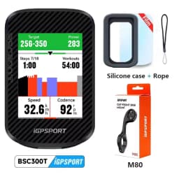 IGPSPORT BSC300T Bike Computer Touch-screen Wireless Speedometer GPS Colorful Map IPX7 Navigation ANT+ Cadence Sensor Odometer