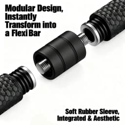 Connectable Power Twister Bar Ropeless Battle Rope Arm Strength Trainer Home Workout Fitness Equipment