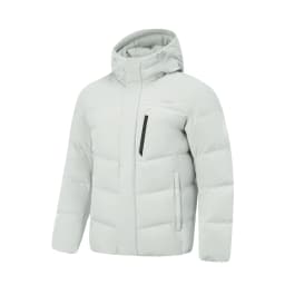 Li-Ning Men's Training Hooded Short Duwn Jacket LN FIR WARM LN WATER PROOF Reflective LiNing Fitness Sport Coats AYMV153