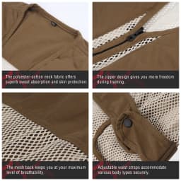 GUGULUZA Breathable Mesh Hunting Vests Multi-Pocket Tactical Vest Outdoor Shooting Training Jacket for Hunting Fishing Hiking