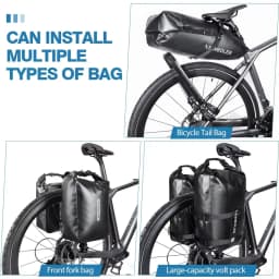 Gravel Bike Aluminum Alloy Bicycle Luggage Carrier Big 10L Capacity Waterproof Travel Bike Bag Bicycle Rear Seat Bag Bikepacking