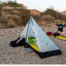 3F UL Gear 2026 Lanshan 1P Tent Outdoor Camping 15D SilNylon Tent Ultralight 760g Waterproof Poleless Tent Trekking Backpacking