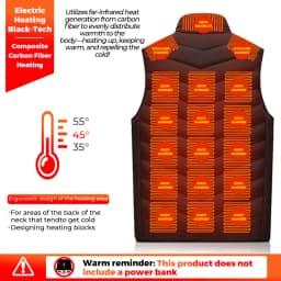 26 Areas Men's Heated Vest Jacket Heated Winter Women's Heated Jacket Thermal Vest Warmer Outdoor Sports Camping Hiking Jacket