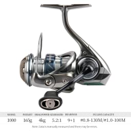 TSURINOYA Finesse MERLIN 1000 C2000S 165g METAL Spinning reel 5KG Max Drag Saltwater Reel Bass Pike Wheel