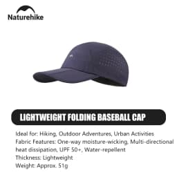 Naturehike Outdoor Baseball Cap Hiking UPF 50+ Sun Hat Ultralight Foldable Sports Hat Summer Breathable Waterproof Hat Men Women