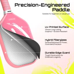 Joysent Pickleball Racket Fiberglass 13mm Honeycomb Core Couples Pickleball Paddles For Beginners Lightweight Power Paddles