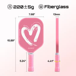 Joysent Pickleball Racket Fiberglass 13mm Honeycomb Core Couples Pickleball Paddles For Beginners Lightweight Power Paddles