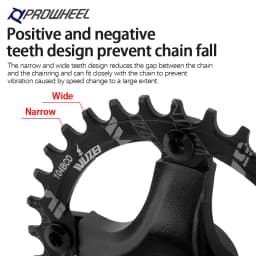 Prowheel MTB Crankset 170 175mm Mountain Bicycle Square Hole Crank Set 32T-52T 104BCD Narrow Wide Chainring Fat Bike Sprocket