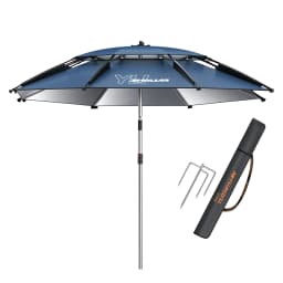 Large Fishing Outdoor Umbrella | Beach Sun Umbrella UPF 50+ Sun UV Protection Waterproof Windproof Foldable Portable Adjustable