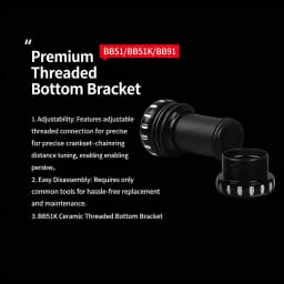 Gineyea BSA Bottom Bracket Ceramic Bearing 24mm 29mm Spindle 68mm 73mm 100mm 120mm For MTB Road Bike