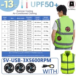 G-MACHT Summer Cooling 2/3/4 Fans Vest USB 12V/5V Fans Charging Breathable Sleeveless Air Conditioner Waistcoat For Outdoor Work