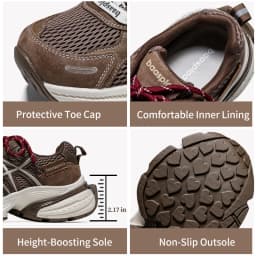 Baasploa Women Walking Shoes Mesh Breathable Casual Sneakers Female Fashion Height Increase Chunky Sneakers Retro Sport Shoes