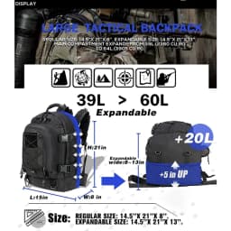 65L Large Capacity Outdoor Tactical Backpack Men Backpacks Molle Waterproof Climbing Bag Travel Camping Hiking Wholesale