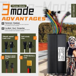 48V 72V 40A 1000W 1500W 2000W Ebike Brushless Motor Sine Wave Controller with S100 NFC LCD Display For E-Mountain Bike Scooter