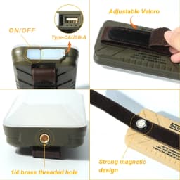 1500LM Bright LED Camping Lantern Rechargeable Portable Emergency Night Light Waterproof Outdoor Tent Lamp for Camping Hiking Ca