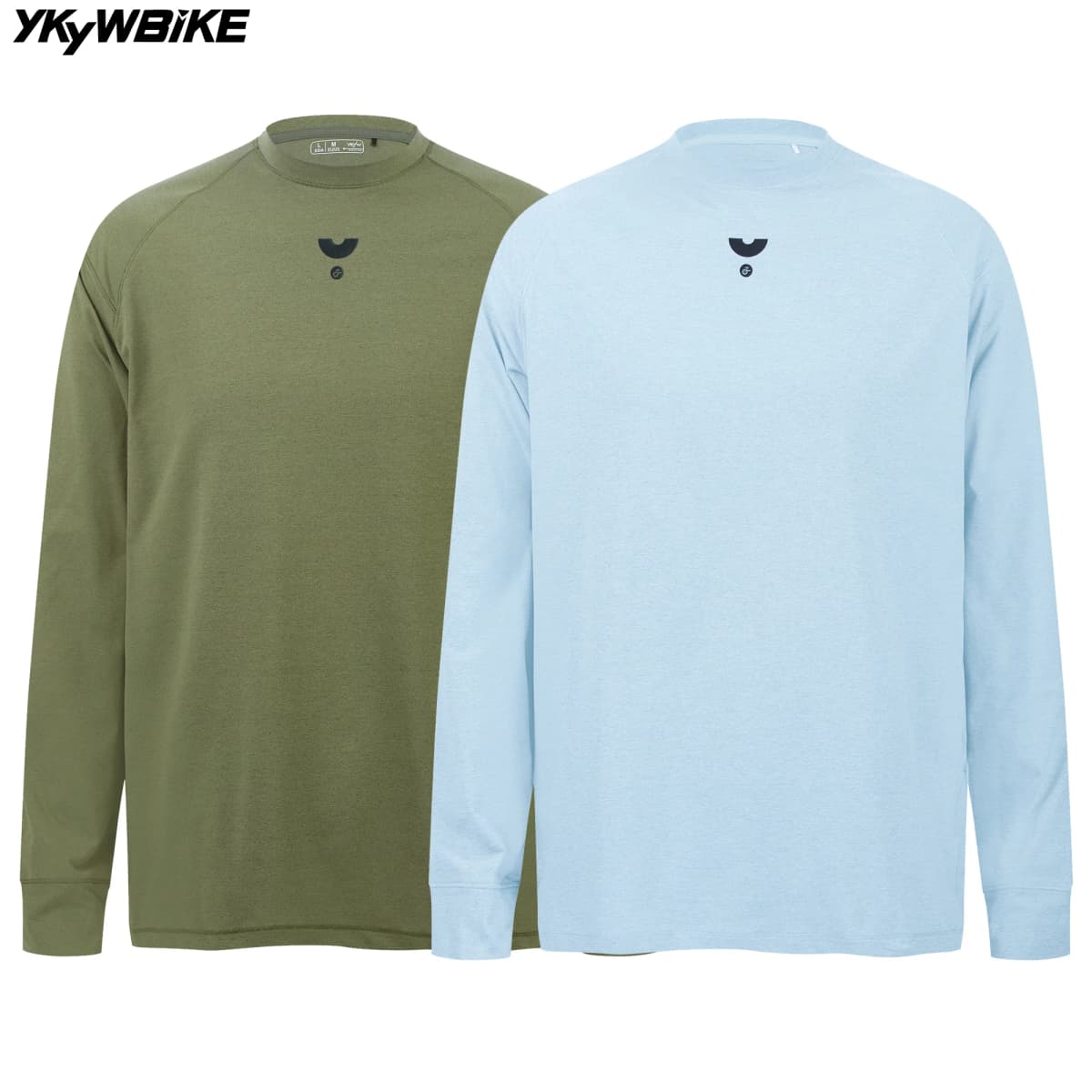YKYWBIKE 2026 Men's Casual Cycling Jersey Long Sleeve Outdoor Sports Quick Dry Shirt Road Bike DuPont Sorona Bicycle Clothing