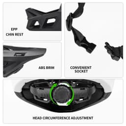 UMUSEEKER Bicycle Full-Face Helmet, Downhill DH Off-Road MTB Helmet, Off-Road Multi-Scenario Universal Breathable Riding Helmet