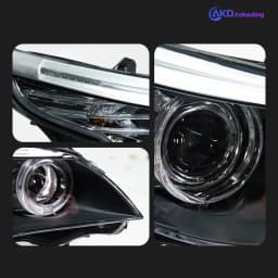 AKD Head Lamp for BMW E60 LED Headlight 2003-2010 Headlights 520i 523i 530 DRL Turn Signal High Beam Angel Eye Projector Lens