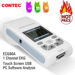 CONTEC 12-Channel ECG/EKG Machine Electrocardiograph, PC software, Touch Screen ECG90A