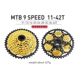 VG Sports 9 10 11 12 Speed MTB Bicycle Freewheel 40/42/46/50/52T Separate Aluminum Alloy Cassette Free Wheel Bracket Sprocket