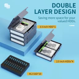 ORICO 5PCS 3.5 inch Hard Drive Protective Box Portable External HDD Pouch With label Multi-disk Storage for HDD