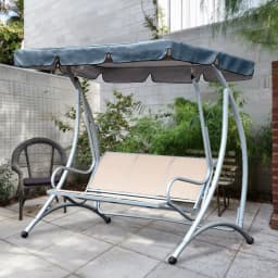 Garden Chairs Patio Swing Cover Set Waterproof UV-Resistant Swing Canopy Seat Top Cover Swing Seat Cover Universal Dust Cover