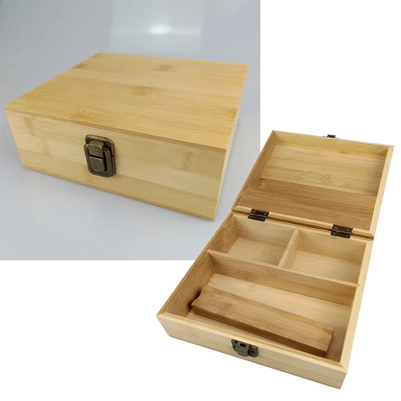 Cedar Wood Lined Cigar Humidor Humidifier with Hygrometer Case Box, Moisture Meter Moisturizing Device, Hot Sale