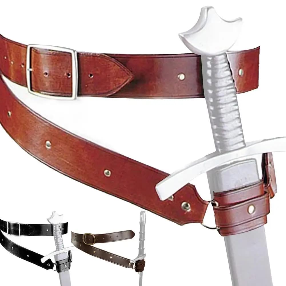 NEW Adult Medieval Retro Shoulder Strap Sword Holder Sheath Scabbard Frog Larp Knight Costume Gear Rapier Ring Belt Holster