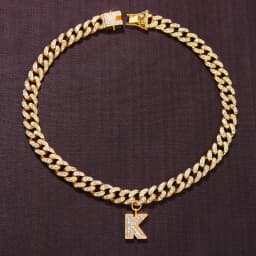 26 Baguette Letter Hip Hop Initial Necklace Stainless Steel Jewelry Iced Out Cuban Link Chain Men Necklace for Women Christmas