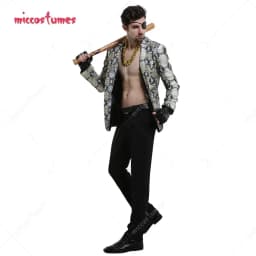 Miccostumes Men's Suit Jacket Snakeskin Suit Jacket Cosplay Costume for Halloween Cosplay