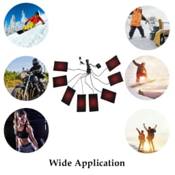 8-In-1 USB Clothes Heater Pad Fast-Heating Carbon Fiber Heating Pad Safe Winter Heating Warmer Pad For Cloth Vest Jacket