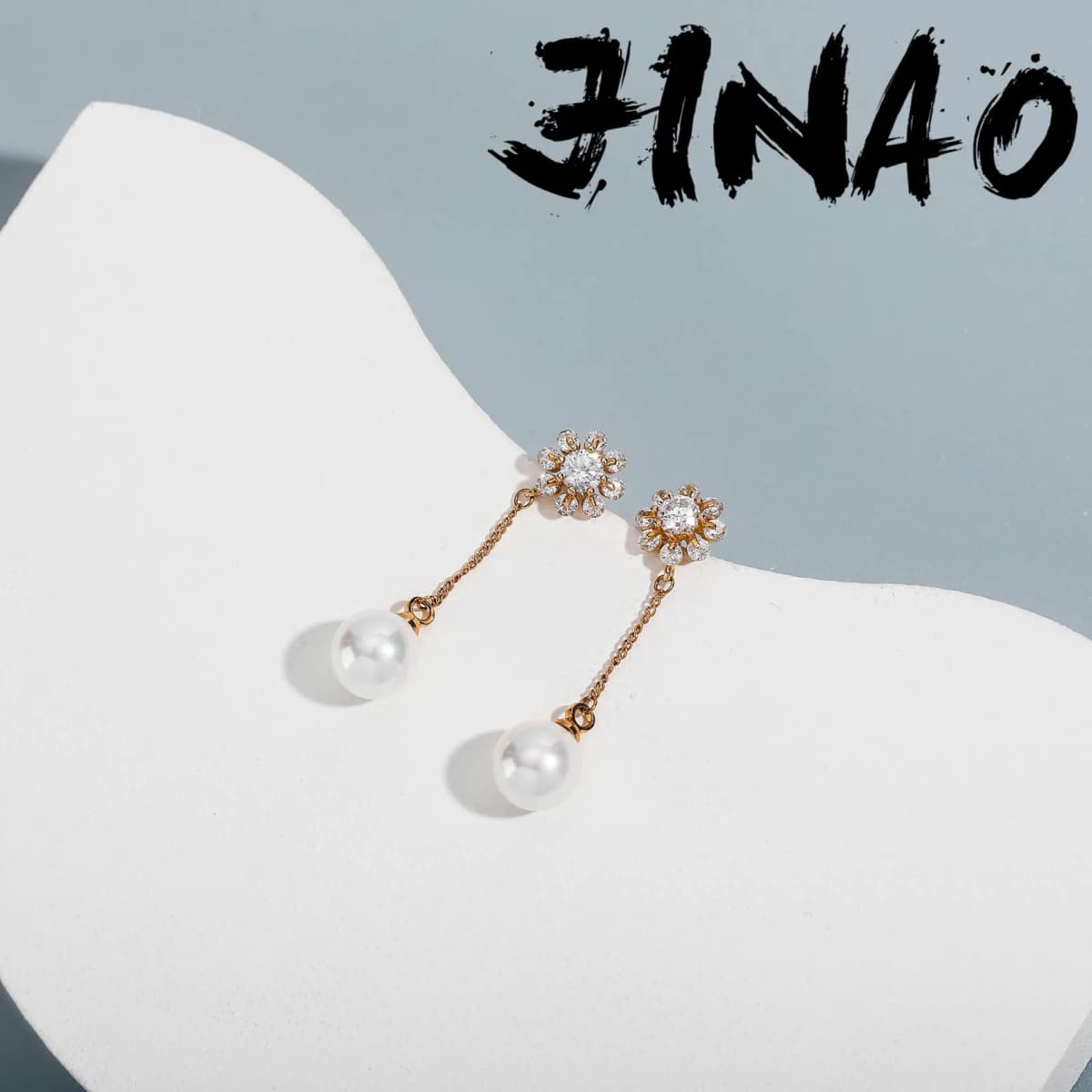JINAO 2021 NEW Long Earrings With Pearl Pendant High Quanlity Freshwater Pearl Earings Wedding Earrings Jewelry Gift