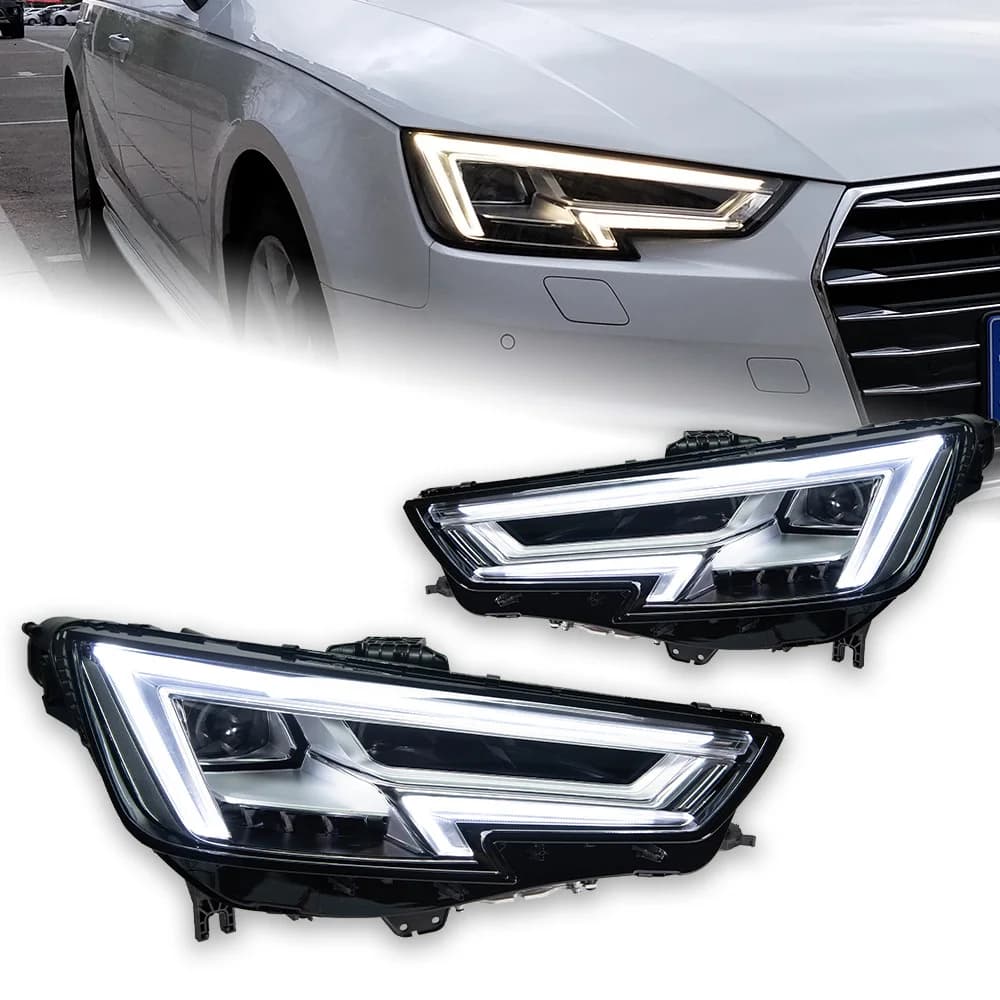 AKD Car Styling for Audi A4 B9 Headlights 2017-2020 A4L LED Headlight Projector Lens DRL Head Lamp Automotive Accessories