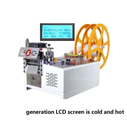 450W Automatic Computerized Rope Cutting Machine Cold and Hot Zipper Cutting Ribbon Cutting Webbing Machine Elastic Band