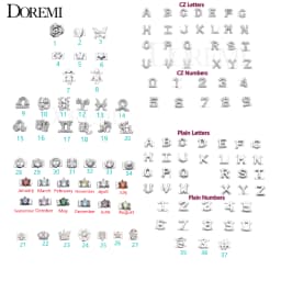 DOREMI DIY Zirconia Letters Custom Bangles Personalized Name Detachable Slider Charms Bangles Custom Name Bracelets Bangle Slide
