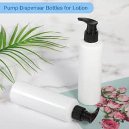 200ml Refillable Plastic Pump Dispenser Bottles For Lotion, Massage Oil, Shampoo And More Bpa/latex Free