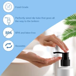 200ml Refillable Plastic Pump Dispenser Bottles For Lotion, Massage Oil, Shampoo And More Bpa/latex Free
