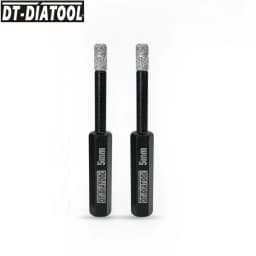 DT-DIATOOL 2pcs/set Dry Vacuum Brazed multi-purpose Mini Diamond Drill Core Bits Drilling Hole Saw Hexagon Shank Core Hole Bits