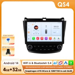 6115 Carplay Android 14 Car radio For Honda ACCORD 7 2003-2007 Autoradio Multimedia player GPS 360 Camera Screen by Snapdragon